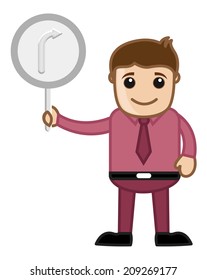 Man Showing Arrow Sign Vector