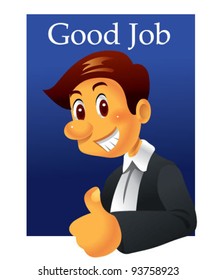man showing good sign