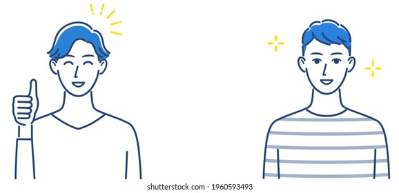 Man Showing Good Sign Smiley Person Stock Vector (Royalty Free ...