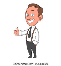 man shows gesture. Vector illustration
