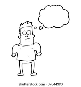 man shrugging cartoon