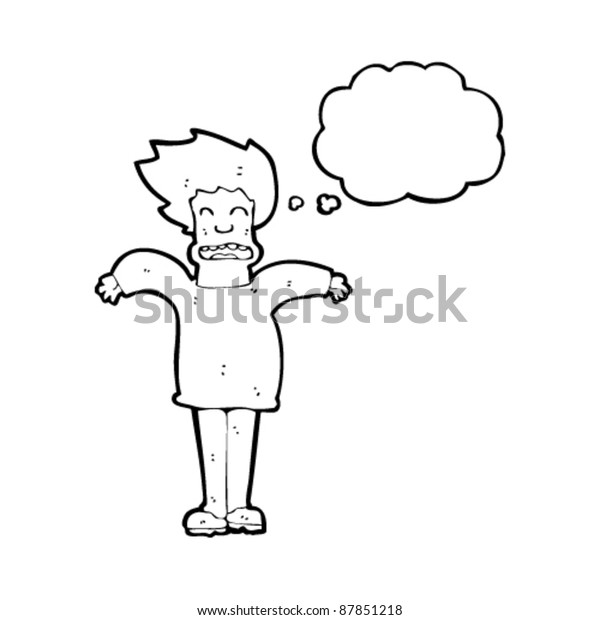Man Shrugging Cartoon Stock Vector Royalty Free 87851218