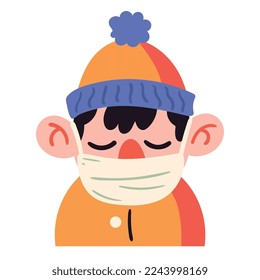 Mann mit Gesichtsmaske