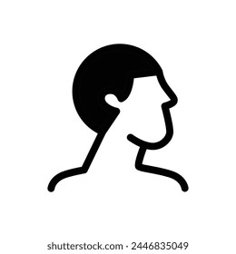 man side view solid icon vector design good for website and mobile app. man gender icon