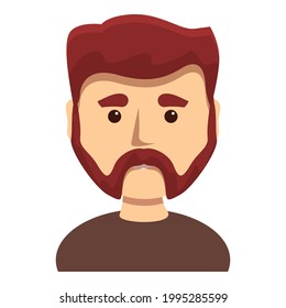 Man with sideburns icon. Cartoon of Man with sideburns vector icon for web design isolated on white background