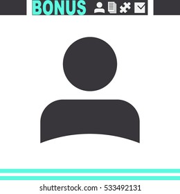 Man sign. Avatar vector icon.