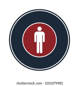 Man sign in circle
