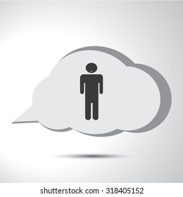 Man sign flat icon