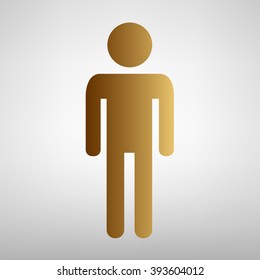 Man sign. Flat style icon