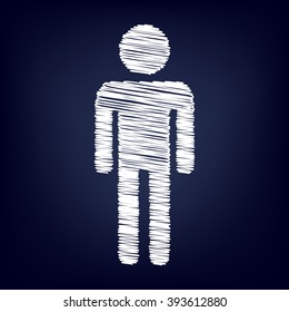 Man sign. Flat style icon