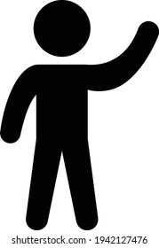 man sign vector glyph flat icon