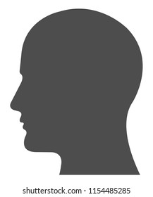 Man with sign vector heads talking. Gender sign silhouette shape .
