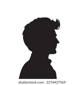 Man silhouette face to face vector Eps 10