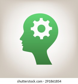 Man silhouette with gear