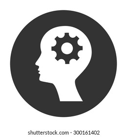 Man silhouette with gear