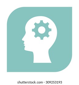 Man silhouette with gear