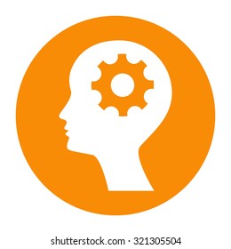 Man silhouette with gear