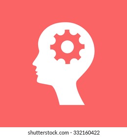 Man silhouette with gear
