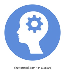 Man silhouette with gear