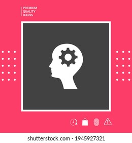 Man silhouette with gear icon, elements for your design