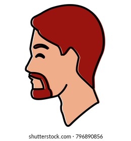 Man silhouette head