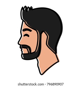 Man silhouette head