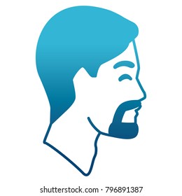 Man silhouette head