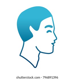 Man silhouette head