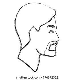 Man silhouette head