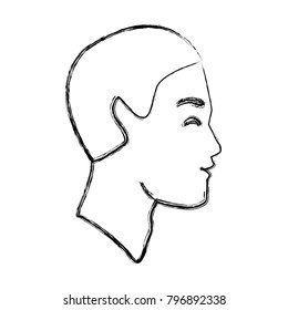Man silhouette head