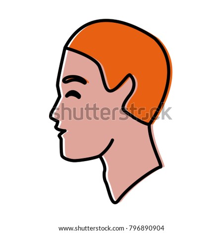 Man silhouette head