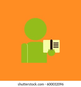 man silhouette holding book