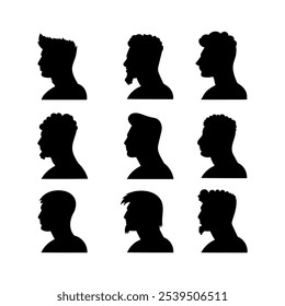 Man silhouette icon collection. flat style elements. cartoon isolated illustration