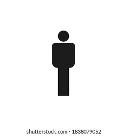 Man silhouette icon isolated on white background. Male symbol modern, simple, vector, icon for website design, mobile app, ui. Vector Illustration