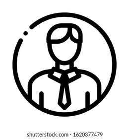 Man Silhouette Icon Vector. Outline Man Silhouette Sign. Isolated Contour Symbol Illustration