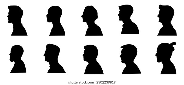 Man Silhouette Illustration Hair Style