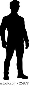 Man silhouette illustration vector design.
