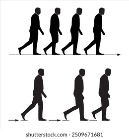 Man silhouette illustration with white background 