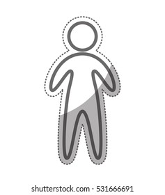 man silhouette isolated icon vector illustration design