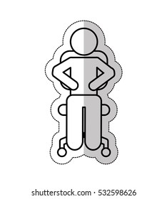 man silhouette isolated icon vector illustration design