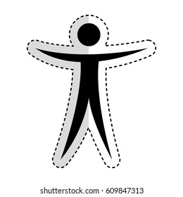 man silhouette isolated icon vector illustration design