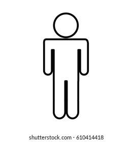 man silhouette isolated icon vector illustration design