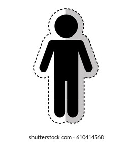 man silhouette isolated icon vector illustration design