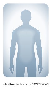 Man Silhouette isolated on a white background