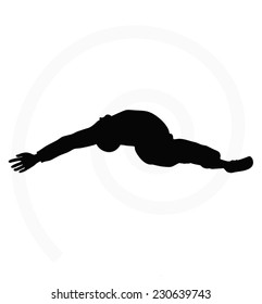 man silhouette isolated on white background  -  with arms open