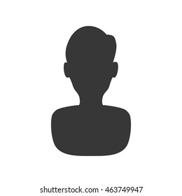 Man silhouette male avatar person people icon. Isolated and flat illustration. Vector graphic