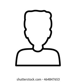Man silhouette male avatar person people icon. Isolated and flat illustration. Vector graphic
