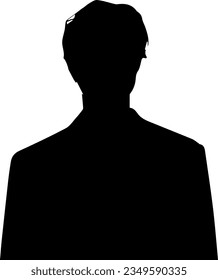 man silhouette on white background