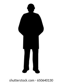 Man Silhouette on white Background. Vector illustration.