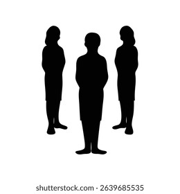man silhouette, people silhouette, human shadow, standing silhouette